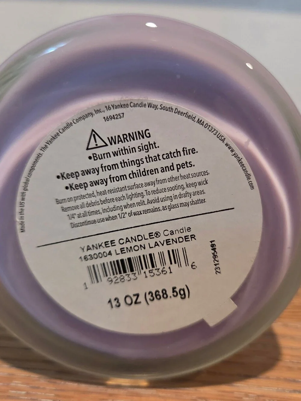 Yankee Candle - 13 Oz - Lemon Lavender